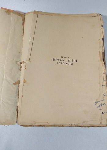 İzahli Divan Şiiri Antolojisi - Eski Kitap - Görsel 4