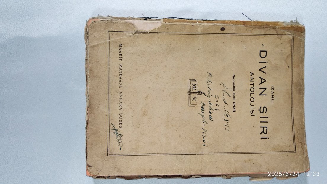 İzahli Divan Şiiri Antolojisi - Eski Kitap - Görsel 2