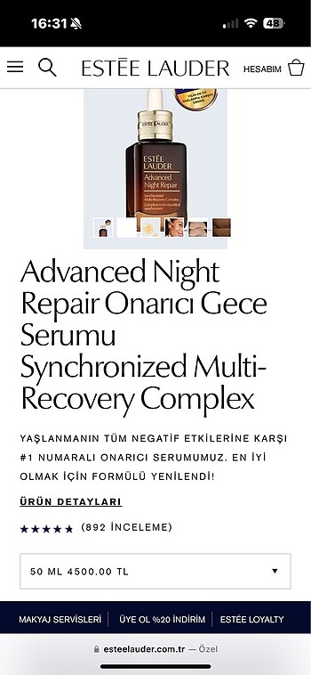  Beden Renk Advanced Night Repair Serum