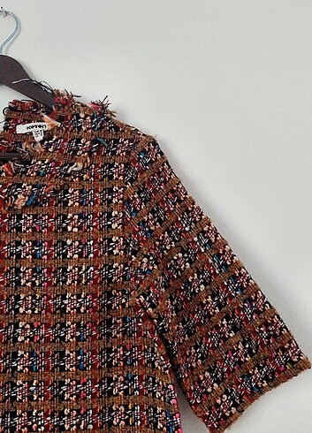 38 Beden çeşitli Renk Koton Yarım Kol Cepli Tüvit Elbise