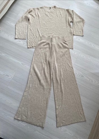 Bej Kadın Yün Rahat Kesim Eşofman Takımı - Görsel 3