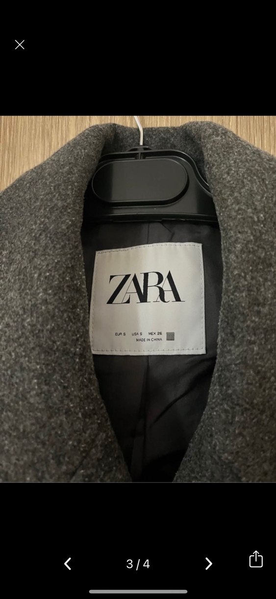 Gri düğmeli uzun kaban - Görsel 3