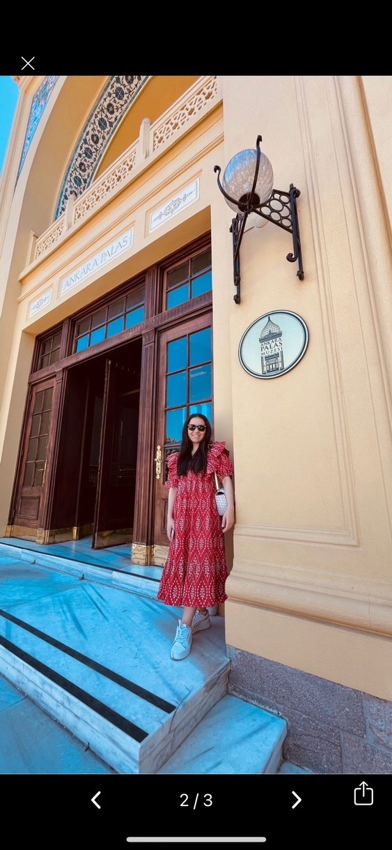 Kırmızı Fırfırlı Uzun Elbise - Görsel 3