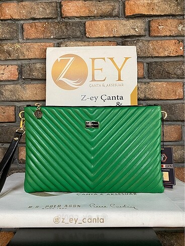 Silver Polo Clutch Çanta