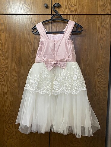Barbie Pembe/beyaz kız çocuk elbise
