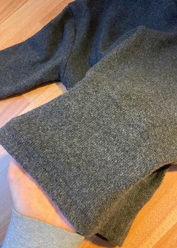 Gri Mini Kadın Kazak - Görsel 4