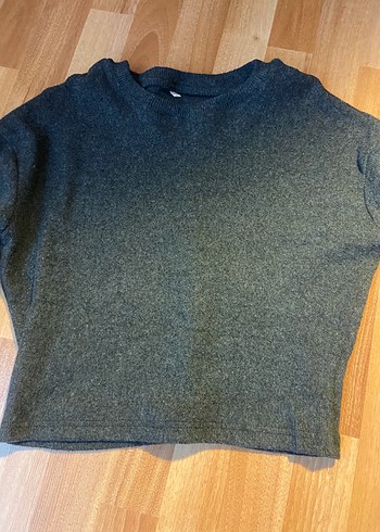 Gri Mini Kadın Kazak - Görsel 5