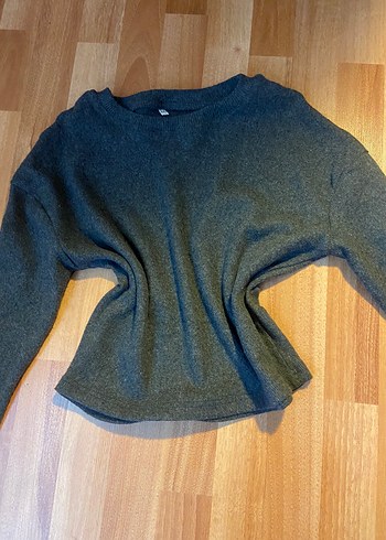 Gri Mini Kadın Kazak - Görsel 2