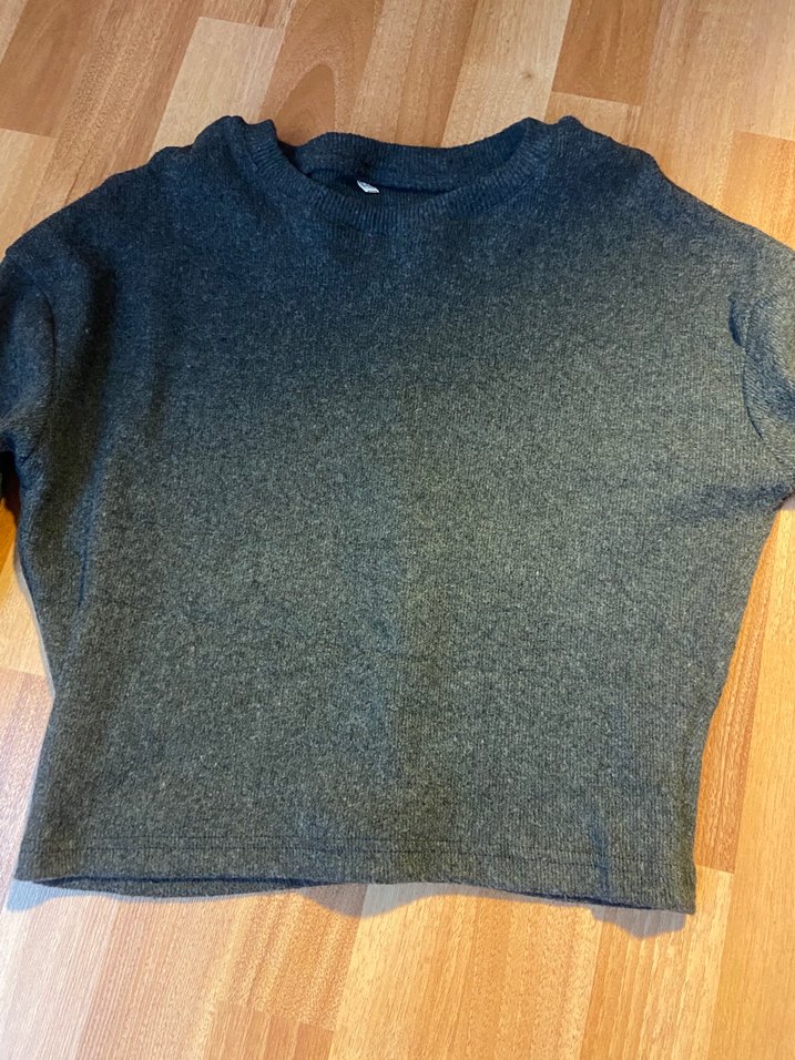 Gri Mini Kadın Kazak - Görsel 5