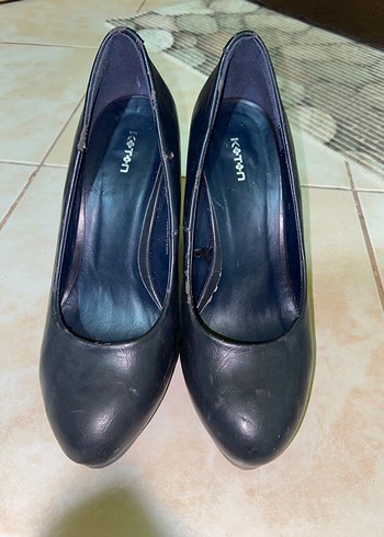 Siyah Platform Topuklu Kadın Stiletto - Görsel 2