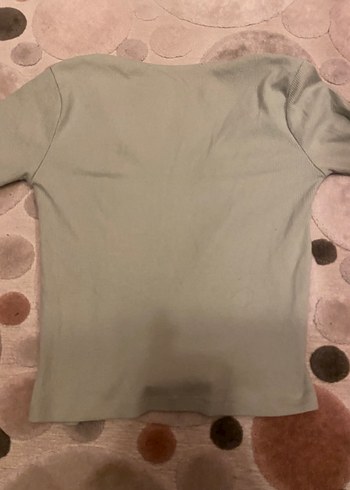 Yeşil V Yaka Uzun Kollu Kadın Bluz - Görsel 3