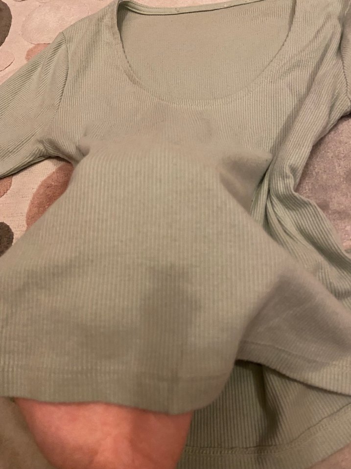 Yeşil V Yaka Uzun Kollu Kadın Bluz - Görsel 2