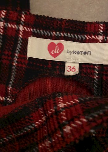 Bordo Kareli Askılı Salopet - Görsel 2