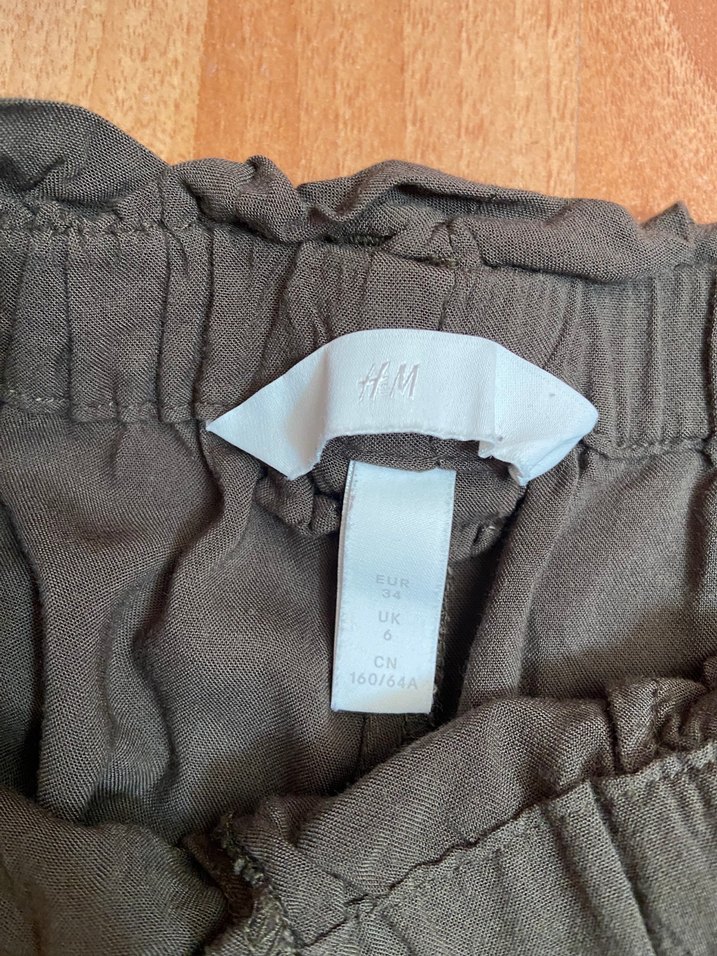 Haki Kadın Kemerli Rahat Kumaş Pantolon - Görsel 2