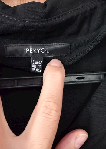 ipekyol ipekyol Siyah Kemerli Uzun Kadın Elbise