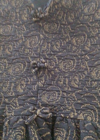 Zara elbise kız çocuk altın mavi renk