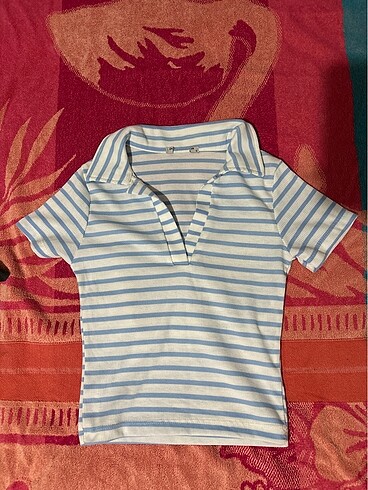 Çizgili Polo yaka