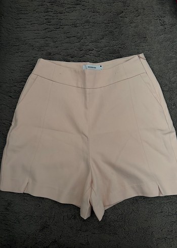 Zara Pudra Pembe Yuksek Bel Mini Sort