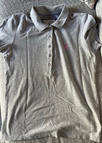 Gri Kısa Kollu Polo Tişört