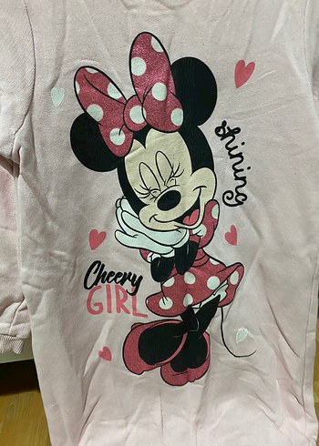 Kız Çocuk Gri Nakışlı Pamuklu Sweatshirt - Görsel 6