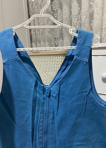 Kız çocuk yumuşak kot elbise - Görsel 3