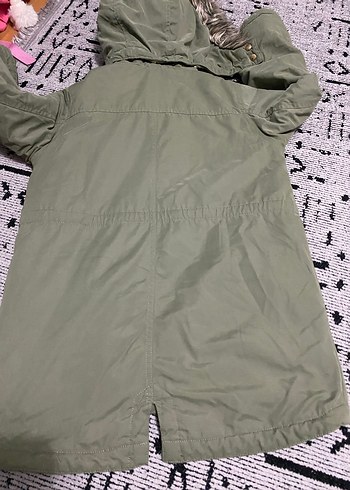 Haki H&M kız çocuk mont - Görsel 8