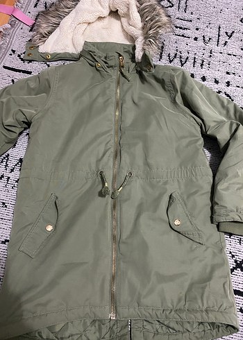 Haki H&M kız çocuk mont - Görsel 7
