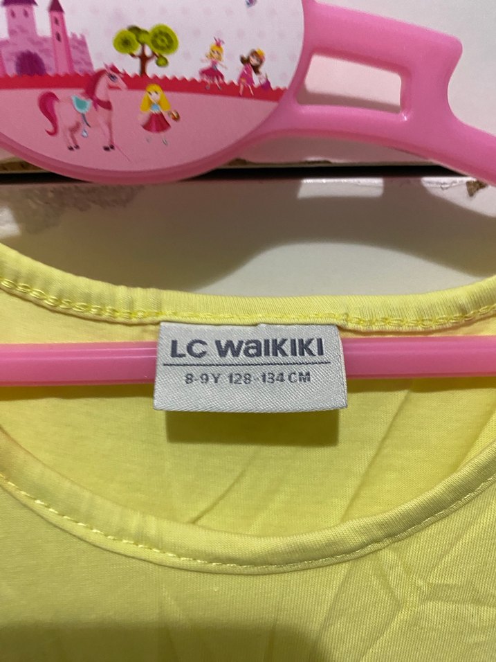 Sarı Kolsuz Kız Çocuk Elbise - Görsel 2