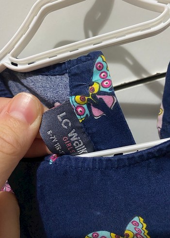 Kelebek Baskılı Kolsuz Kız Elbisesi - Görsel 2