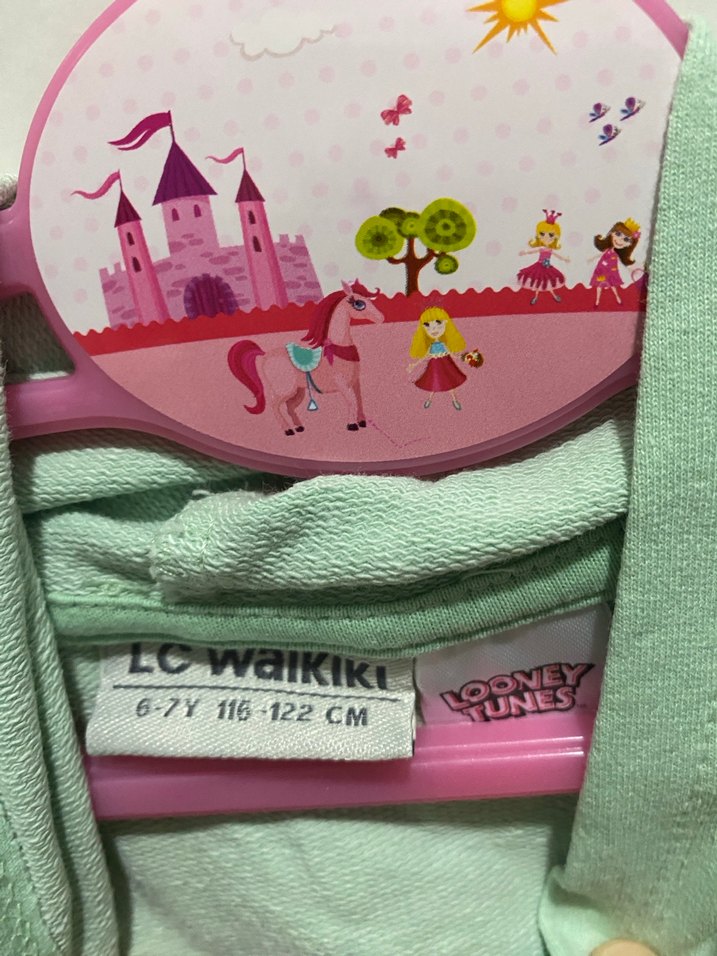 Gri Bugs Bunny Baskılı çocuk elbise - Görsel 4