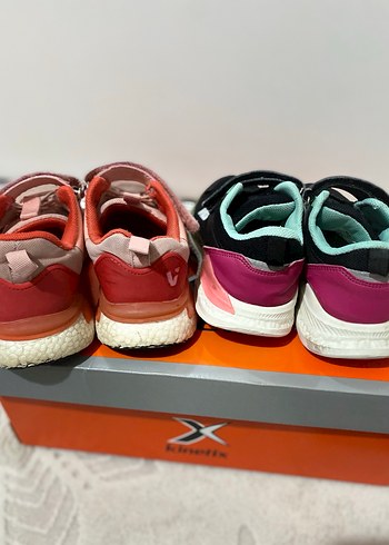 Kız Çocuk Renkli Cırtlı Spor Ayakkabı - Görsel 4