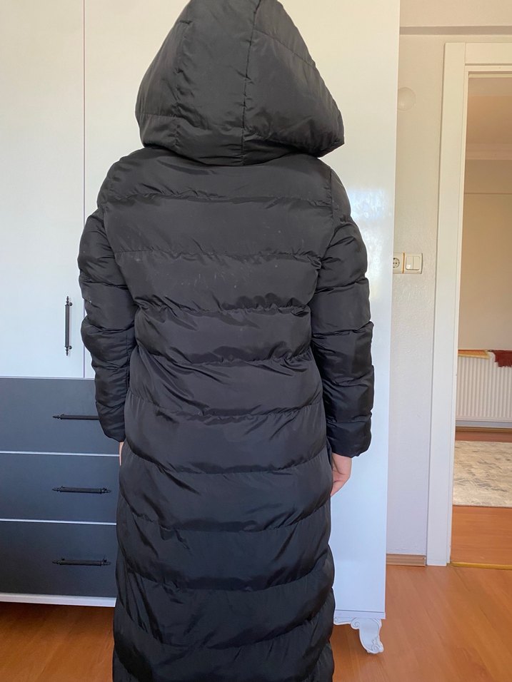Uzun kadın mont - Görsel 3