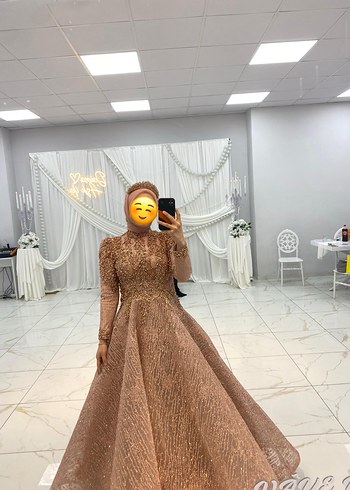 Pudra pembe kabarık nişanlık - Görsel 2