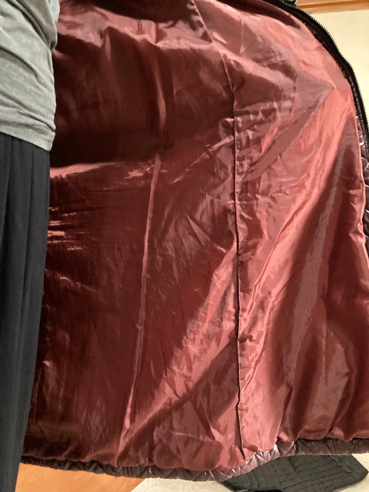 Bordo Uzun Deri Kadın Ceket - Görsel 5