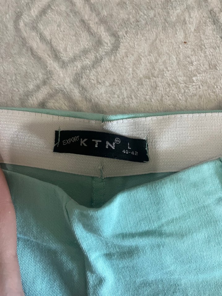 Turkuaz Kadın Pamuk Pantolon - Görsel 2