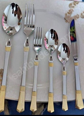 12 kisilik 72 parca yemek kasik catal seti gold renk atmaz 