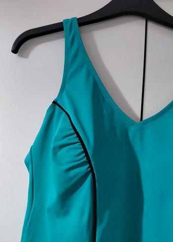 Kadın Turkuaz Sade Mayo - Görsel 2