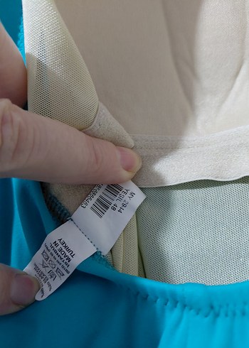 Kadın Turkuaz Sade Mayo - Görsel 7