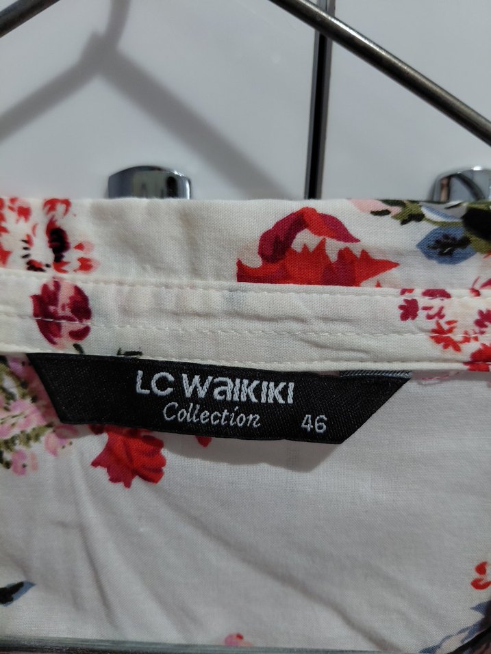 Çiçek Desenli Pamuklu Kadın Gömlek - Görsel 2