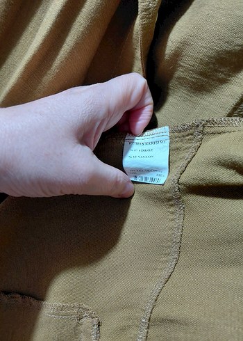 Düğmeli Salaş Keten Kadın Ceket - Görsel 4