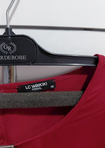 Bordo V Yaka Uzun Kollu Kadın Bluz - Görsel 2