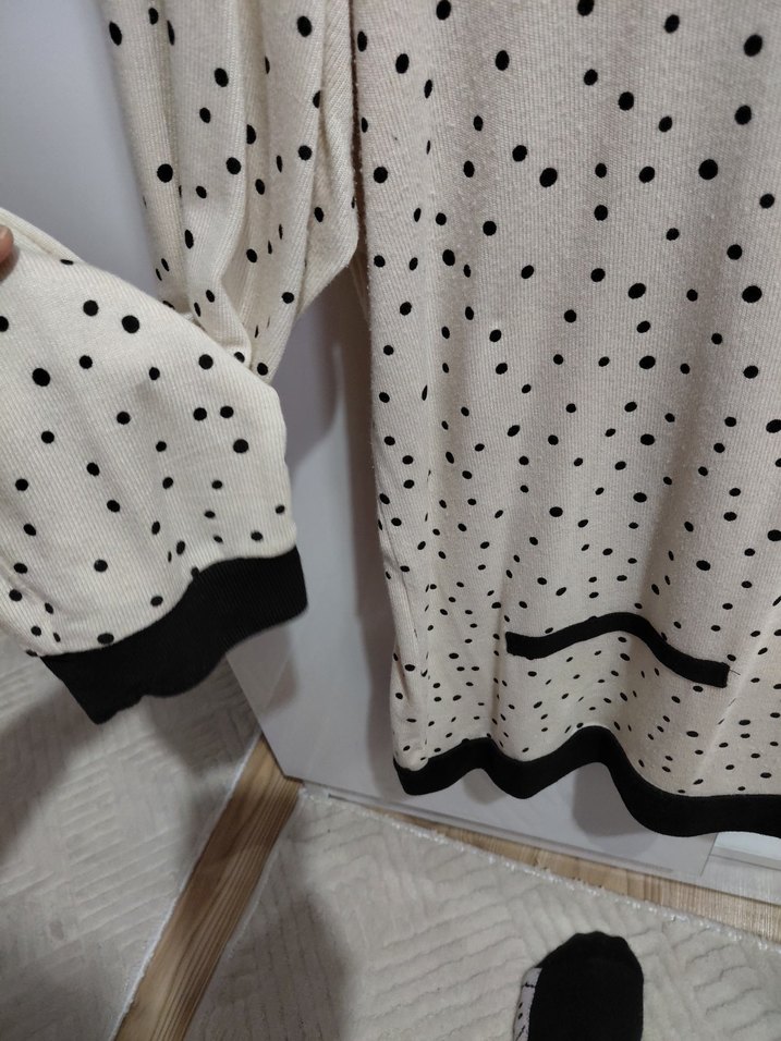 Düğmeli Gri Hamile Hırka - Görsel 5