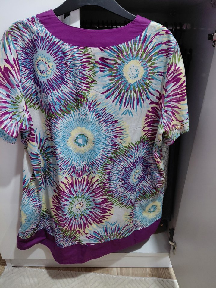 Bohem Renkli Bağlama Desenli Hamile Bluzu - Görsel 3