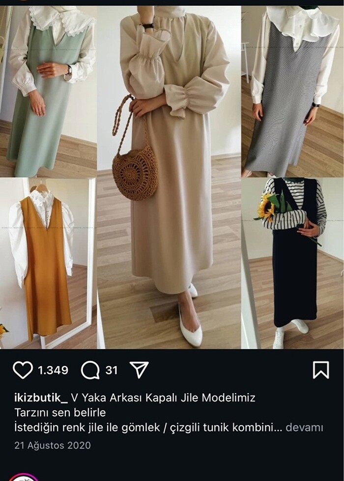 Krem/Taş Rengi Jile - Görsel 2