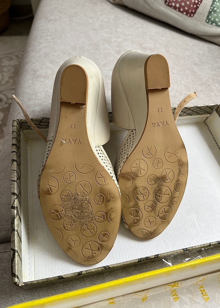 Hotiç Vintage Dolgu Topuk Sandalet - Görsel 4