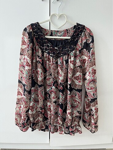 Vintage Şifon Bluz - Görsel 7