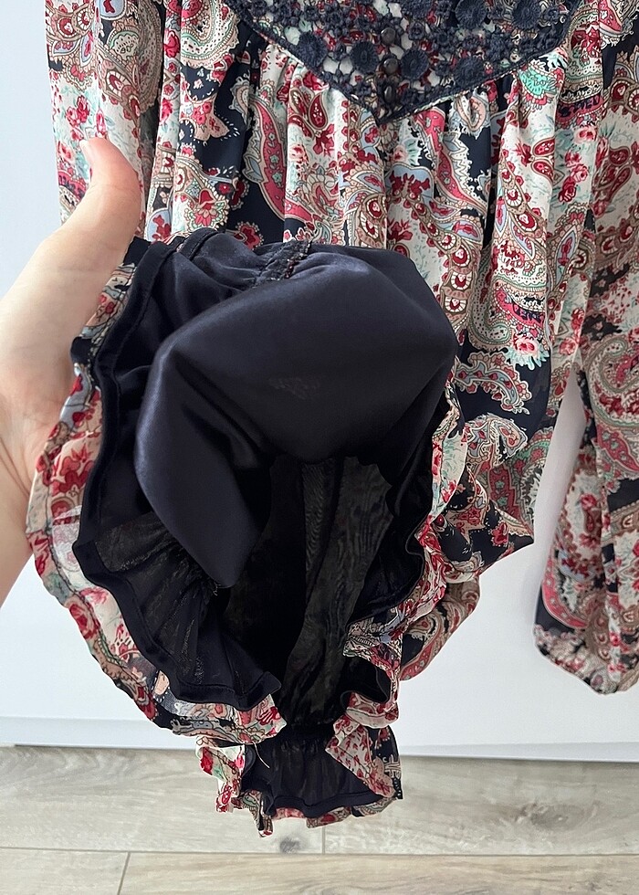 Vintage Şifon Bluz - Görsel 4