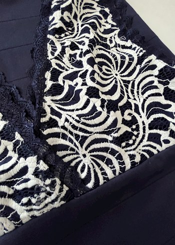 İşlemeli Lacivert Lipsy Midi Elbise - Görsel 11