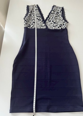 İşlemeli Lacivert Lipsy Midi Elbise - Görsel 8