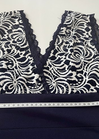 İşlemeli Lacivert Lipsy Midi Elbise - Görsel 6